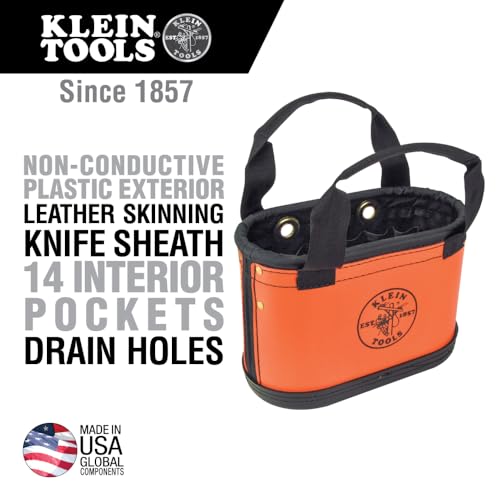 5144HBS Hard-Body Bucket, Orange/Black, 15 Pockets - view 2