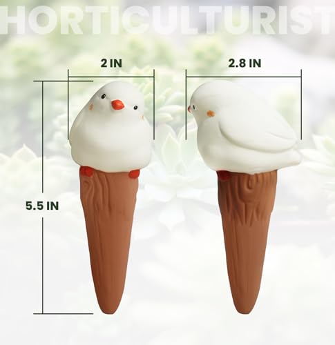 Bird Shaped Plant Watering Globes(4ps) Plants Suitable for Indoor and Outdoor Use Should be Kept Constantly Moist. The Interesting Shape Makes The Garden More Interesting and Beautiful. - view 2