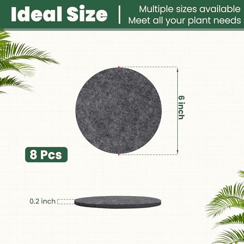 Felt Plant Coasters, 6 Inch, 8 Pcs - view 2