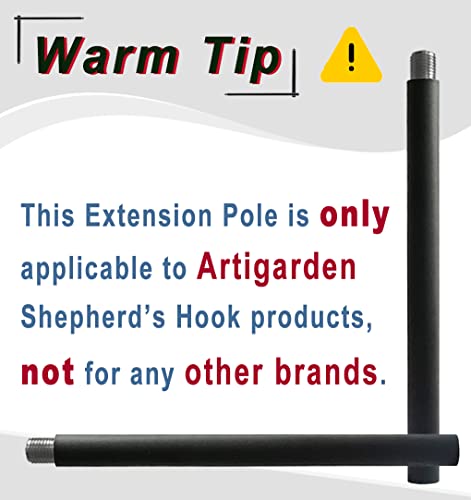 ONLY Outdoor Shepherd Hook Extension Poles, 2-Pack, Matte Black. NOT for Any Other Brand. - view 3