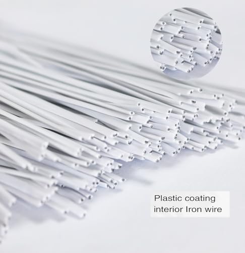 200 Pcs 6" Garden Plastic Plant Twist Ties Reusable White Cable Ties for Climbing Plant Support, Christmas Tree, Bags, Gardening Activity.(White) - view 2