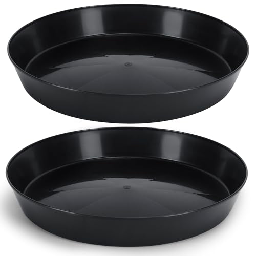 21in Plant Saucer, Black, Case of 2