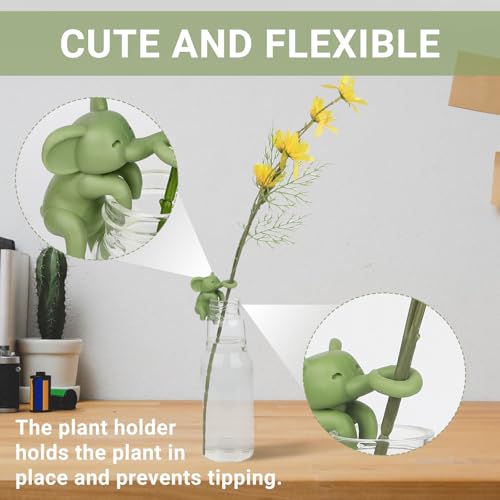 Plant Propagation Buddy, Elephant Plant Propagation Holder with Forest-Themed Greeting Card, Plant Support for Sprouts, Stems, Shoots and Cuttings,Plant Supporters for Plant Lover, 3PCS - view 3
