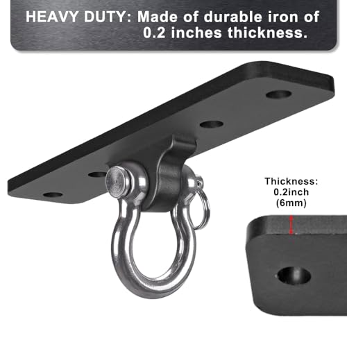 Ceiling Mount Swing Hanger Heavy Duty Swing Set Hook for Porch Swing Hammock Chair Yoga Silk Suspension Straps Gymnastic Ring, Wall Anchor for Resistance Bands (900LB) - view 4