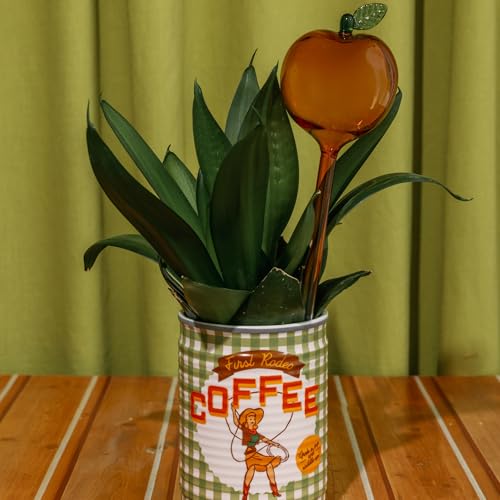 Glass Plant Watering Globes, Peaches - view 5