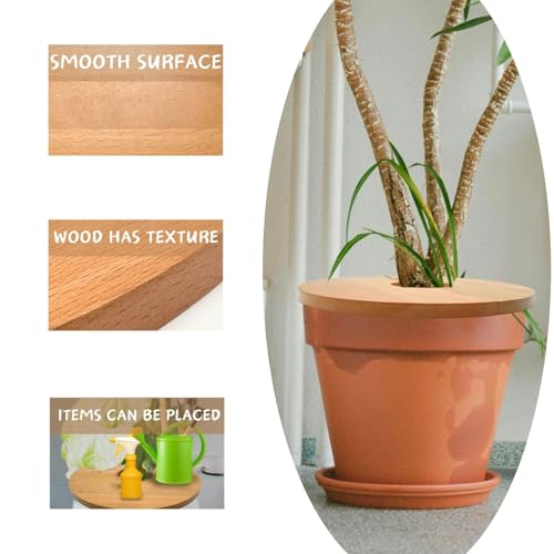 13.7 Inch Plant Pot Grid from Animals, Wooden Plant Pot Cover, Indoor Plant Protector from Cats, Flowerpot Decorative Cover. - view 4