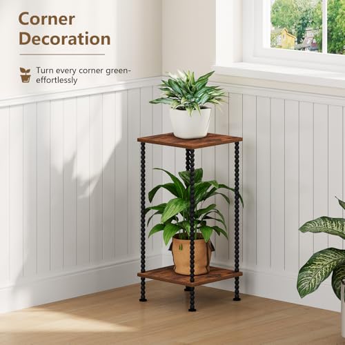 2 Tier Plant Stand Indoor, Square Plant Stands, Potted Holder Rack - view 5