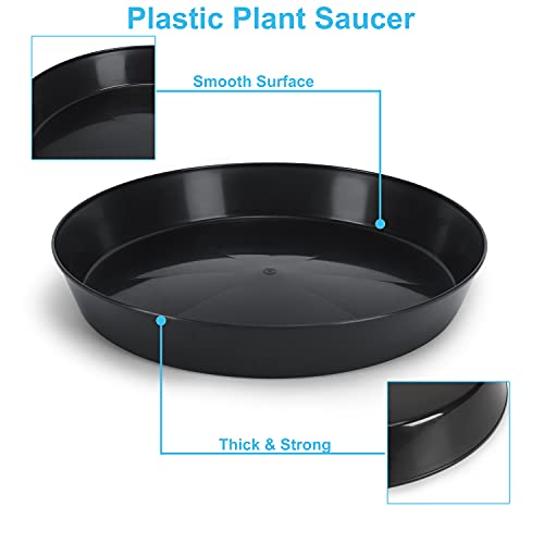 Saucers, 16 Inch, Black, Case of 5 Plant Saucer - view 6