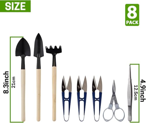 Bonsai Set 8 Pcs, Bonsai Tools Kit, Garden Tools Set - view 2
