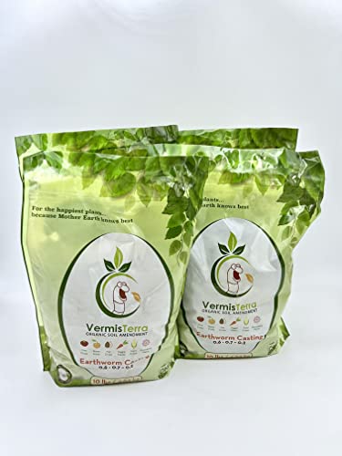 Earthworm Castings 40 LB Set (4 Pack) Standard, 100% Organic Earthworm Castings - All Natural Plant Fertilizer - Soil Enhancer - Potting Mix for Plants, Vegetables, Flowers, Indoor + Outd - view 2