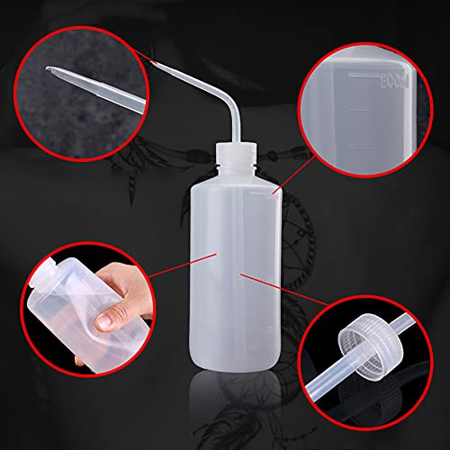 Tattoo Wash Bottle, 2Pcs 500ml Tattoo Squeeze Bottle Squirt Tools - view 3