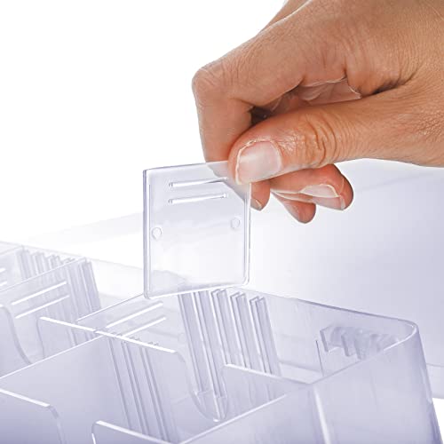 2 Pieces Double Side Universal Clear Nail Polish Organizer Box Nail Tools Holder Case for 48 Bottles with 8 Adjustable Dividers - view 7