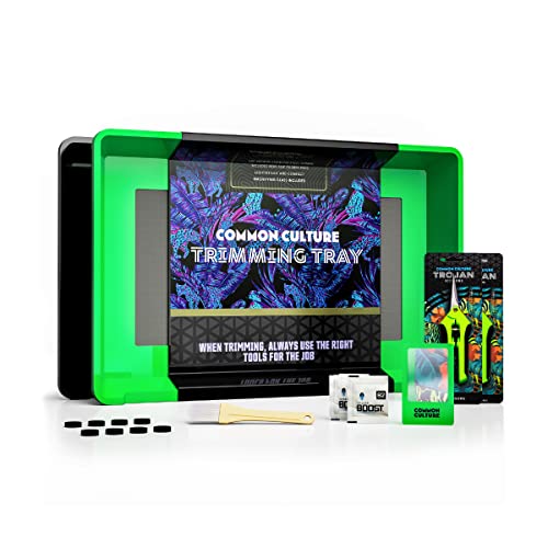 Trim Tray Kit with Trimming Tray 13" x 20", 150 Micron Pollen Screen, Bottom Harvest Bin, Scissors, Herb Plant Flower Dry Sifter Accessories and Supplies Set
