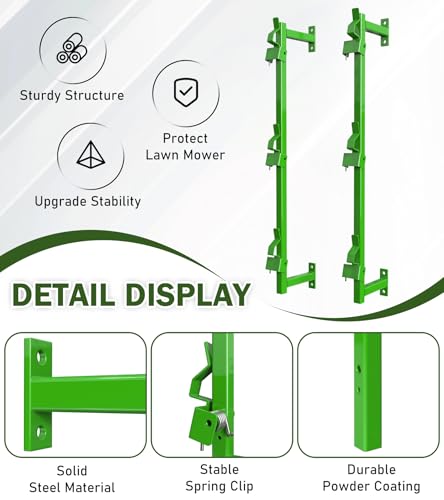 Weedeater Rack for Enclosed Trailer Weed Eater Trimmer Rack for Trailer Landscape Truck Holder Lawn Equipment Accessories Green - view 6