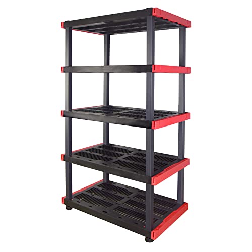 Craftsman 5-Tier Heavy Duty Plastic Storage Shelves, Garage Organization