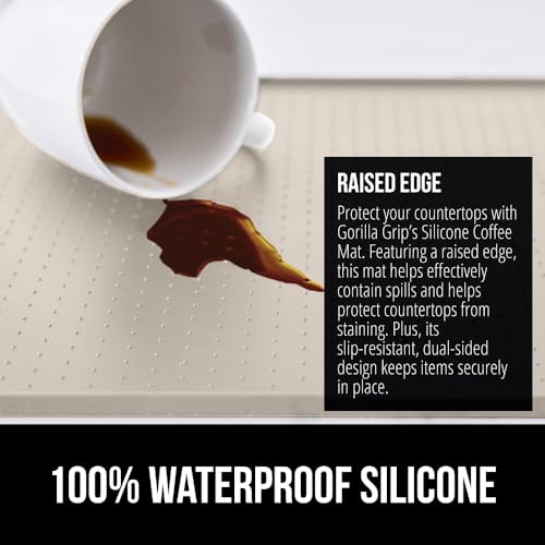 Silicone Coffee Mat, Espresso Bar Essentials, 18x28, Almond - view 3