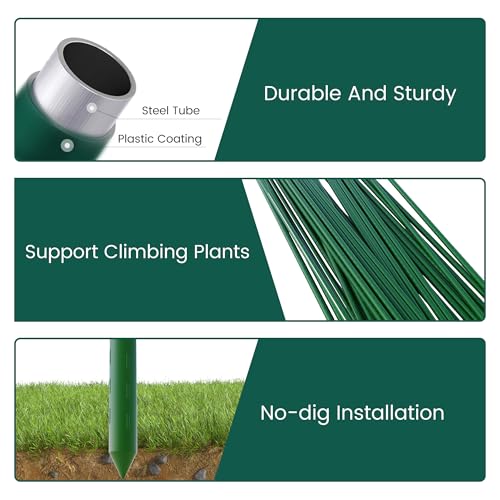36 Inch 3 Ft Plant Support Garden Stakes for Outdoor Plants, 25 PCS - view 6