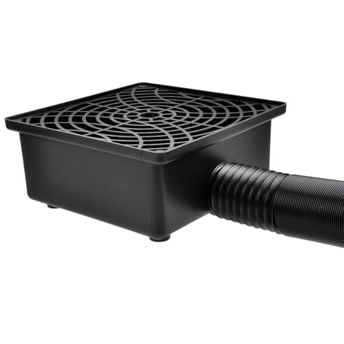 Downspout Catch Basin Gutter Extension with 3"OD Flexible Pipe