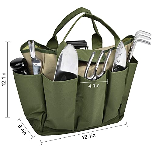 Garden Tool Bag, Garden Tote Bag With 8 Pockets, Canvas Garden Tool Storage Bags, Heavy-duty Large Organizer Bag for Garden Tool Kit, Gardening bag for women Men Indoor and Outdoor Gardening - view 5