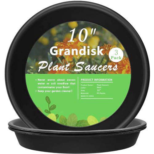Plant Saucer 12 inch, Heavy Large Planter Durable Thicker Plastic Plant Trays for Indoors and Outdoor, Plant Saucer Drip Trays,Brown (12" - 3 Pack) - view 5
