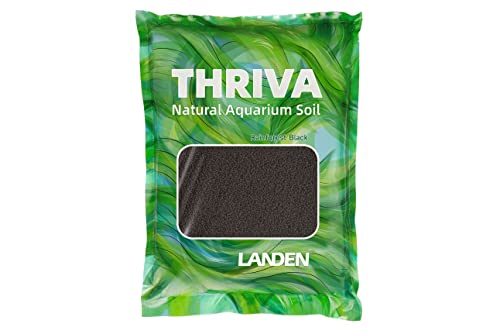Aquarium Substrate Soil for Plant Shrimp Tank,5L Black Medium Size