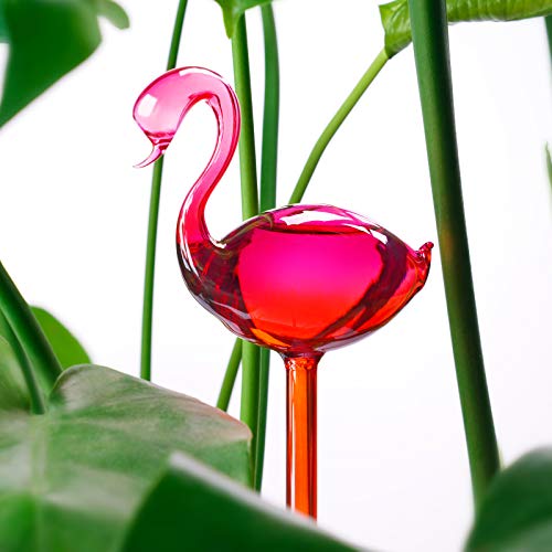 Self Watering Globes 2 Pack Glass Plant Waterer Flamingo Pink 10in - view 6