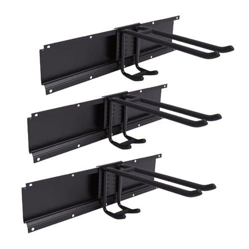 Other Gardening Supplies Hook, Wall Mount Tool Organizer with 6 Adjustable Double Layer Hooks for Hanging Gardening Tools Garage Tool Storage Garage Wall Organizer (3 Boards 6 Dual Layer Hooks) - view 3