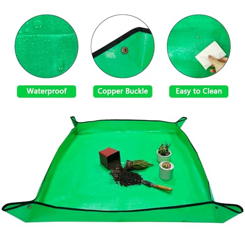 39.4" x 39.4" Extra Large Repotting Mat for Potting Soil Mess Control - view 4