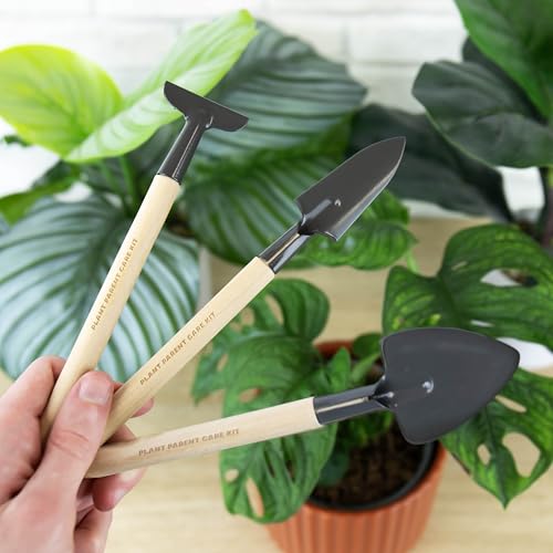 Gift Republic Plant Parent Care Kit Miniature Shovel, Fork & Trowel Set for Houseplants Indoor Garden Tools for Beginners & Experts Gardening Gift, Green - view 6