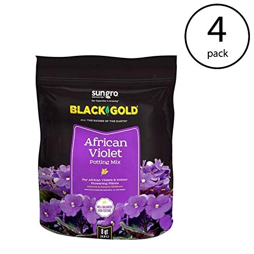 Black Gold Potting Soil - Indoor African Violet Organic Potting Mix - 8 Qt (4 Pack) - Peat Moss, Perlite - view 2