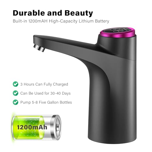 5 Gallon Water Dispenser - USB Charging Automatic Electric Drinking Water Pump for 2-5 Gallon Jugs - view 4