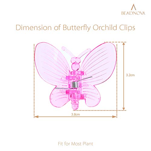 Orchid Clips 30Pcs Butterfly Plant Clips Orchid Support Clips Vine Clips Plant Clips for Support Flower Orchid Vine (Mix Color, 30PCS) - view 2