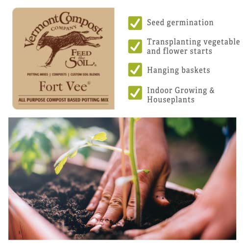 Fort Vee - Organic Potting Soil Mix | High-Nutrient Compost-Based Soil for Indoor & Outdoor Container Seed Starting, Plants & Vegetables Organic Gardening | 2 Pack - 40 Quarts - view 7