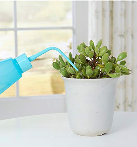 480ml 16oz Plastic Succulent Watering Can Bottle with Soft Tube and Ball Shape Suck Head Bend Mouth Squeeze Bottle Micro Landscape Watering Tools Supply (Blue) - view 7