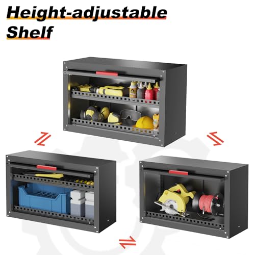 Metal Garage Wall Cabinet,Garage Storage Cabinet with Up Flip Door - view 5
