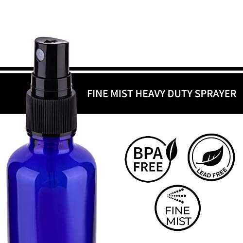 2oz Glass Spray Bottles For Essential Oils, Blue, 3 Pack - view 4
