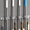Broom Mop Holder Wall Mount Tool Hanger Organizer (4 Racks 5 Hooks)