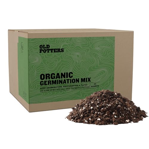 Germination Mix with Peat Moss, Fine Perlite & Vermiculite - Perfect for Seed Germination, Plugs, and Cutting Propagation - Balanced pH, Enhanced Drainage and Aeration, 24 Quarts.