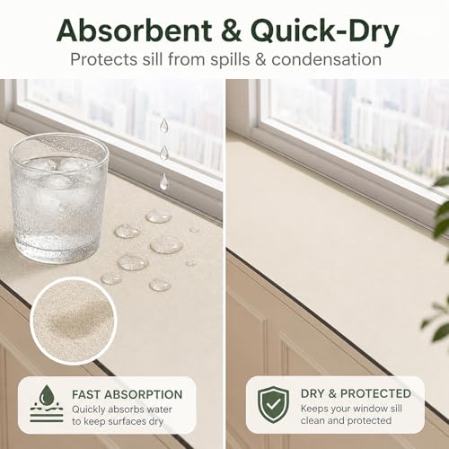 Narrow Window Sill Mat, Cut-to-Fit Non-Slip Pad (Dark Gray, 6 * 79in) - view 2