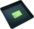 Square tray, durable 1-piece drip and potting tray for mixing, growing and more, 23.5 x 3" x 23.5" (black)