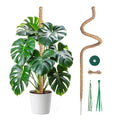 Bendable Moss Pole for Plants 47 Inch, Monstera Plant Support Stake with 7mm Aluminum Core, Coconut Coir Climbing Pole for Monstera Pothos Philodendron, Complete Kit with Ties & Rope