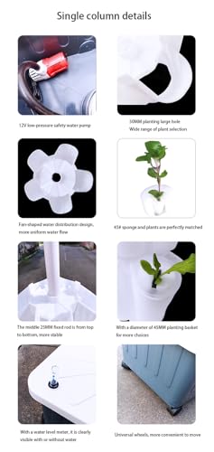 Hydroponics Tower Growing System Kit - Indoor/Outdoor Herb & Vegetable Garden for Gardening Enthusiasts, Complete Hydroponic Setup for Home Growers - view 5
