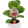 Solar Mosaic Watering Globe, 17 fl oz, Terracotta Spike, Multicolor