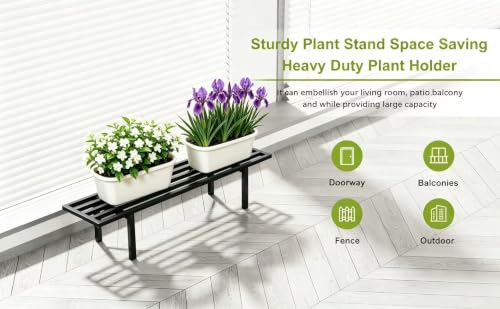 One Tier Metal Plant Stand Indoor & Outdoor L35.43 easy assembly - view 5