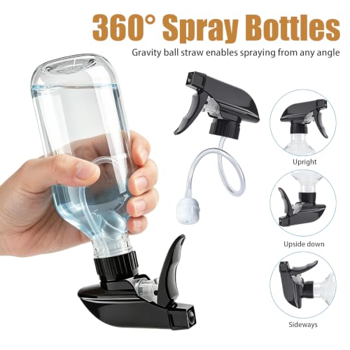 2 Pack 10 oz Empty Spray Bottles, 360° Any-Angle Spraying for Cleaning - view 2