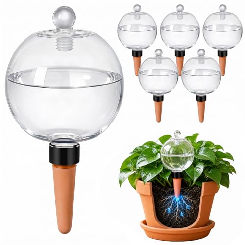 6 Pack 26 oz Extra Large Plant Self Watering Globes to 3 Weeks Watering