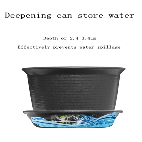 12 Pack Plant Saucer 8 10 12 Inch Plastic Plant Tray, Sturdy and Durable Flower Pot Container Accessories Plant Pot Saucers for Indoor and Outdoor (8 10 12 Inch, Black) - view 4