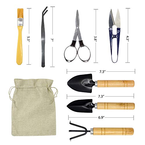 Bonsai Tool Set 8 PCS-Mini Gardening Tools Kit for Indoor Outdoor Plant - view 2