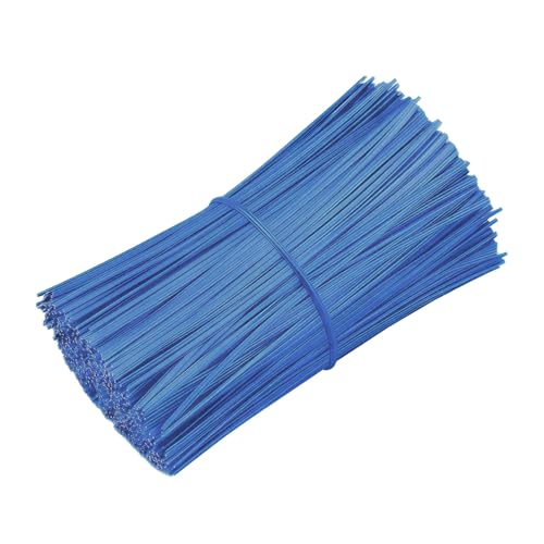 200 PCS Twist Ties for Plants, 7.8 Inch Garden Twist Ties Reusable Blue Cable Tie with Rugged Metal Innercores for Bread Cake Pop Candy Bags Cable Organization Christmas Tree Gardening Decor