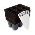 Seed Starter Trays, 144 Cells (24 Trays - 6 Cells Per Tray) + Plant Stakes